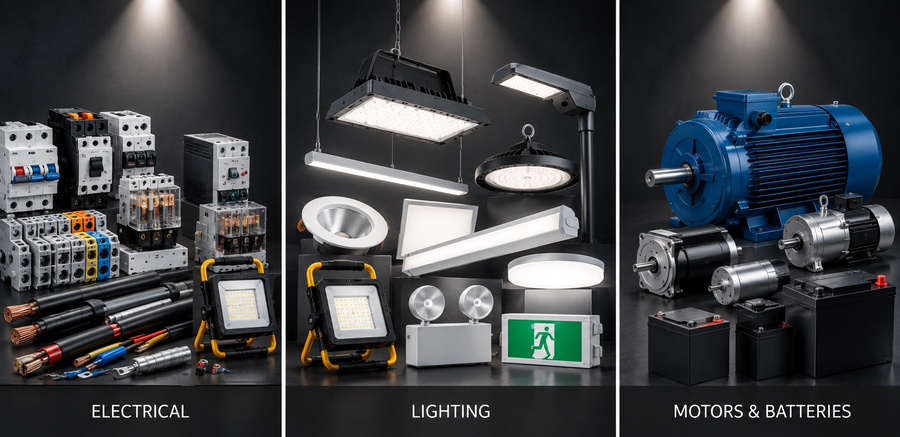 Electrical, lighting and motor products
