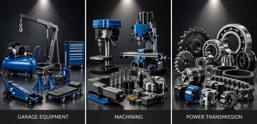 Workshop machinery and power transmission equipment